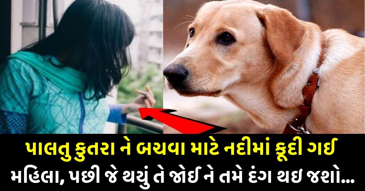 પાલતુ કુતરા ને બચવા માટે નદીમાં કૂદી ગઈ મહિલા, પછી જે થયું તે જોઈ ને તમે દંગ થઇ જશો…