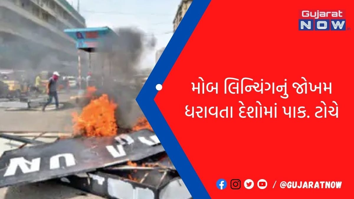 મોબ લિન્ચિંગનું જોખમ ધરાવતા દેશોમાં પાક. ટોચે