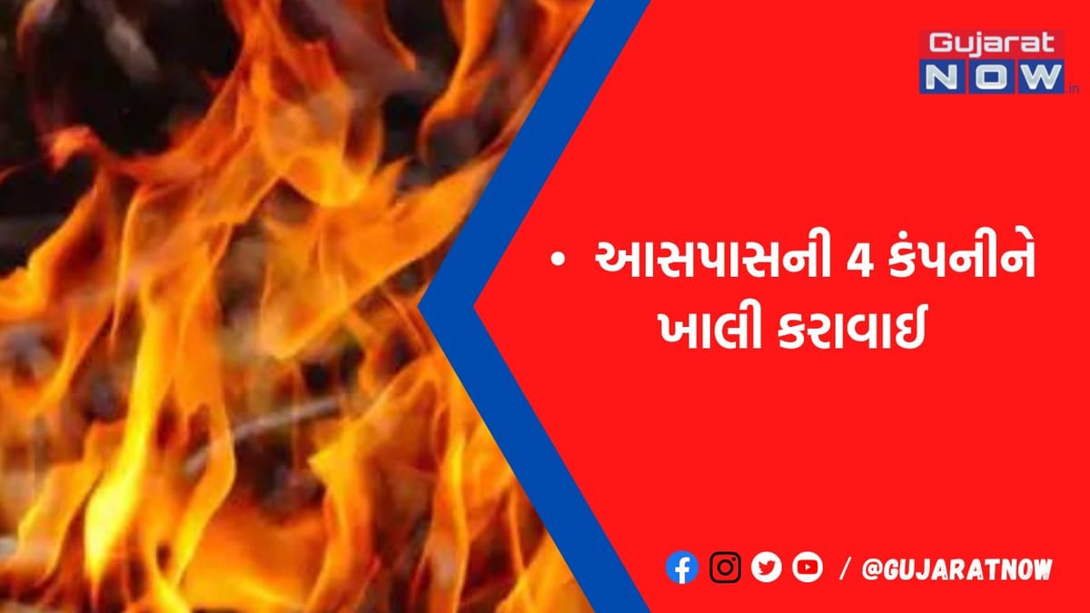 અમદાવાદમાં ચંડોળા તળાવ પાસે કોર્ટન રોલ ટેપની કંપનીમાં વિકરાળ આગ