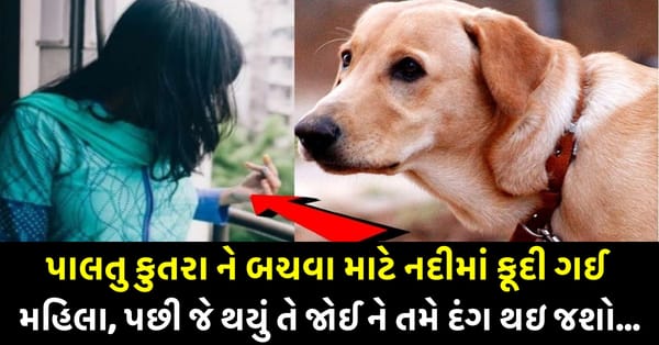 પાલતુ કુતરા ને બચવા માટે નદીમાં કૂદી ગઈ મહિલા, પછી જે થયું તે જોઈ ને તમે દંગ થઇ જશો…