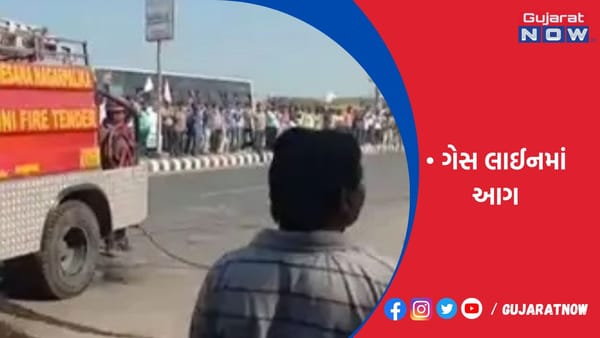 મહેસાણાના રાધનપુર રોડ પર પેટ્રોલ પંપ નજીક આગનો બનાવ બનવા અફરાતફરી