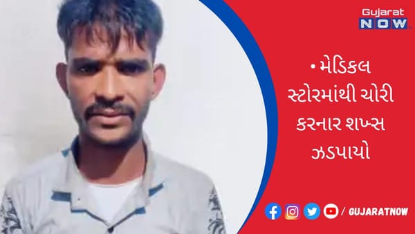 આદિપુરમાં મેડિકલ સ્ટોરમાંથી ચોરી કરનાર શખ્સ ઝડપાયો
