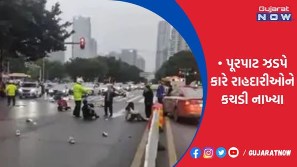 પૂરપાટ ઝડપે કારે રાહદારીઓને કચડી નાખ્યા