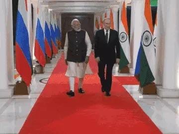 રશિયન રાષ્ટ્રપતિ પુતિન 7 મંત્રીઓ સાથે ભારત પહોંચ્યા